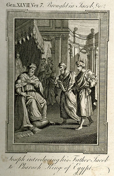Joseph introducing Jacob to Pharaoh