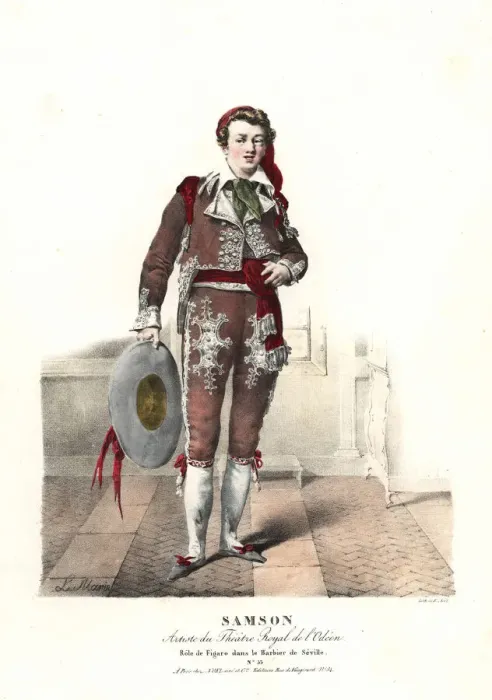 Framed Print : Joseph-Isidore Samson as Figaro in Le Barbier Framed Print : Joseph-Isidore Samson as Figaro in Le Barbier
