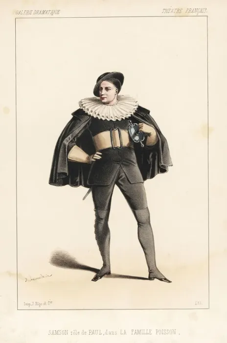 Framed Print : Joseph-Isidore Samson as Paul in La Famille Poisson, 1845