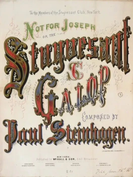 Framed Print : Not for Joseph or the Stuyvesant galop - composed by Paul St Framed Print : Not for Joseph or the Stuyvesant galop - composed by Paul St