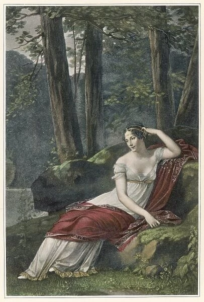 JOSEPHINE, empress of France, in the park at Malmaison
