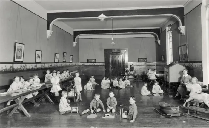 Framed Print : Josiah Mason Orphanage, Birmingham - Toddlers Playroom Framed Print : Josiah Mason Orphanage, Birmingham - Toddlers Playroom