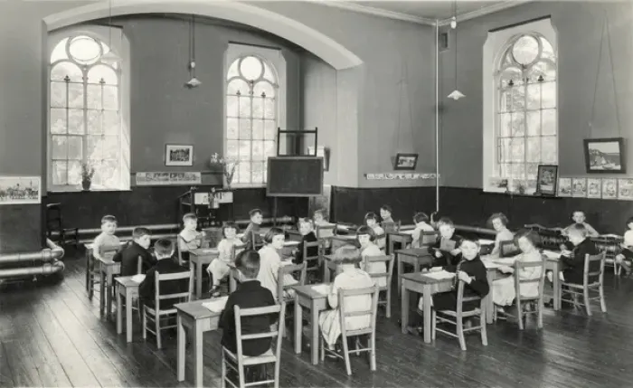 Framed Print : Josiah Mason Orphanage, Birmingham - Toddlers Schoolroom Framed Print : Josiah Mason Orphanage, Birmingham - Toddlers Schoolroom