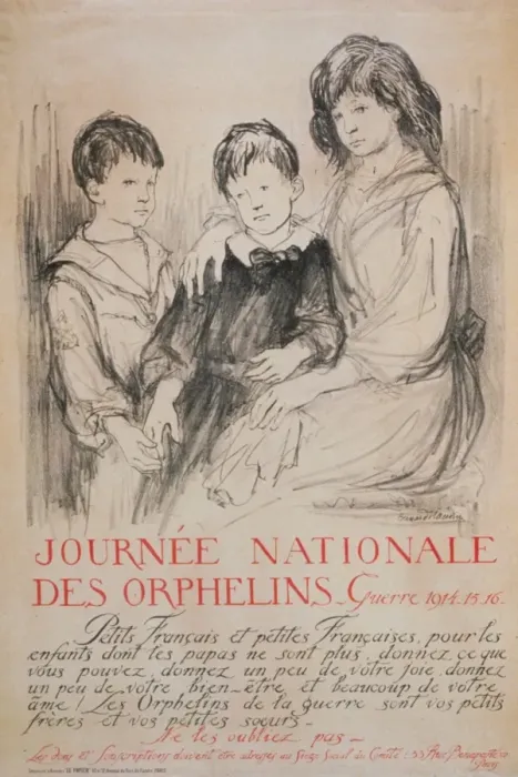 Framed Print : Journee nationale des orphelins. Guerre 1914. 15. 16 Framed Print : Journee nationale des orphelins. Guerre 1914. 15. 16