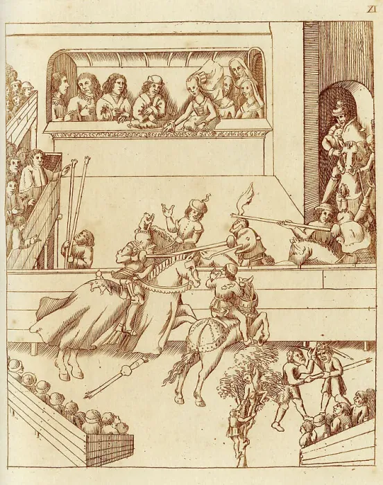 Framed Print : Jousting at coronation of Joan of Navarre Framed Print : Jousting at coronation of Joan of Navarre