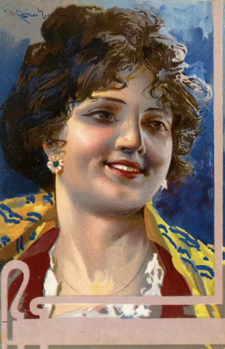 Framed Print : Jovial Italian Woman - Portrait - smiling Framed Print : Jovial Italian Woman - Portrait - smiling
