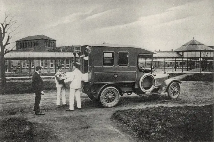 Framed Print : Joyce Green Hospital - motor ambulance Framed Print : Joyce Green Hospital - motor ambulance
