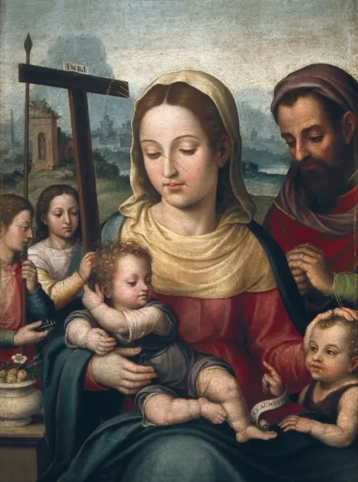 Framed Print : JUANES, Juan de (1523-1579). Holy Family. 16th Framed Print : JUANES, Juan de (1523-1579). Holy Family. 16th