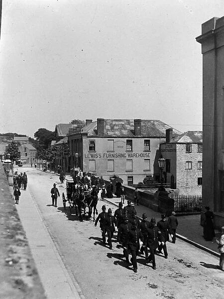 Judges carriage with police escort, Haverfordwest, Wales