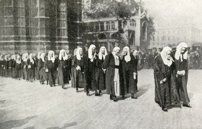 Framed Print : Judges processing from Westminster Abbey, London Framed Print : Judges processing from Westminster Abbey, London