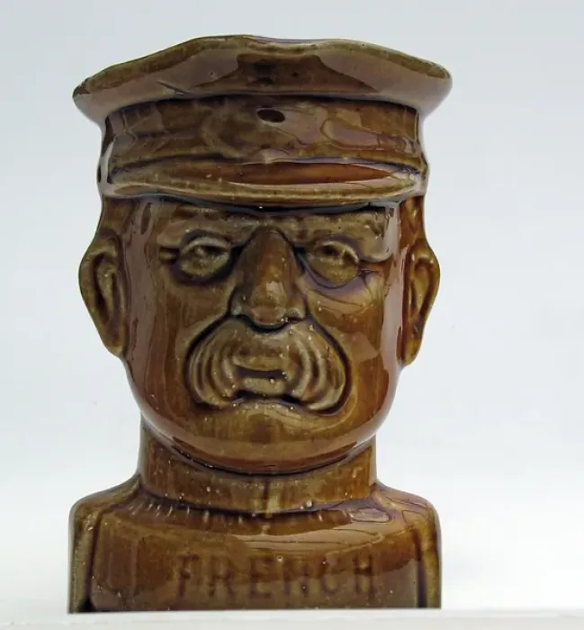 Framed Print : Jug with the face of Field Marshal French, WW1 Framed Print : Jug with the face of Field Marshal French, WW1