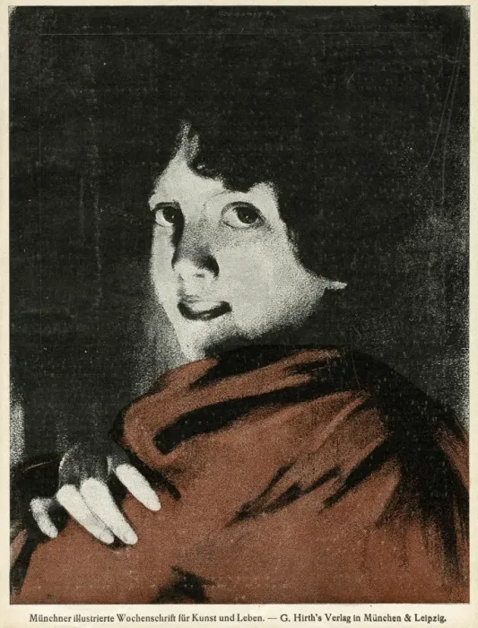 Framed Print : Jugend front cover, young woman in a red coat Framed Print : Jugend front cover, young woman in a red coat