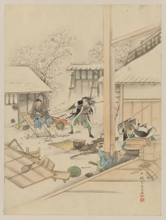 Framed Print : Juichidanme - act eleven of the Chushingura - discover Kira Framed Print : Juichidanme - act eleven of the Chushingura - discover Kira