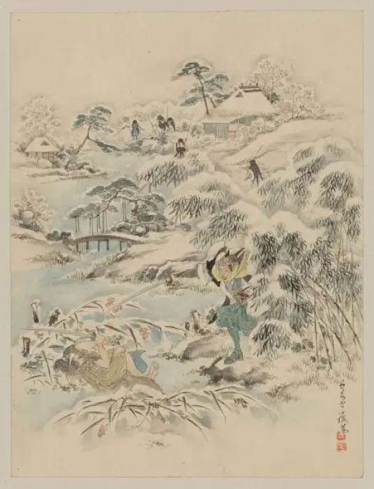 Framed Print : Juichidanme - act eleven of the Chushingura - searching Framed Print : Juichidanme - act eleven of the Chushingura - searching