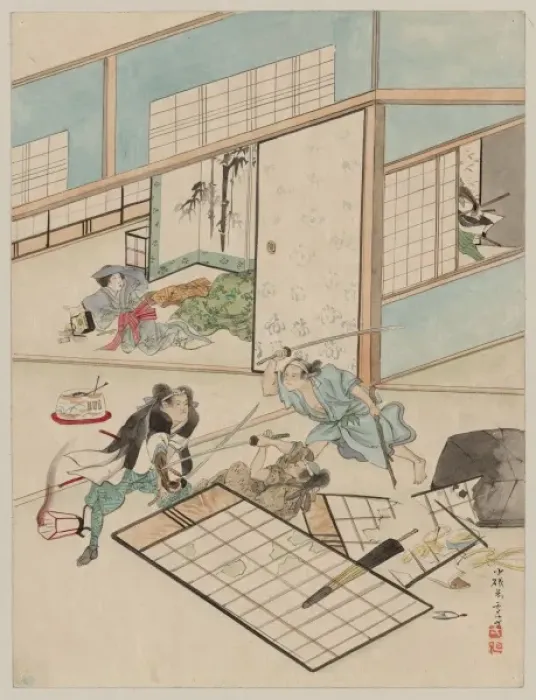 Framed Print : Juichidanme - act eleven of the Chushingura - searching Framed Print : Juichidanme - act eleven of the Chushingura - searching