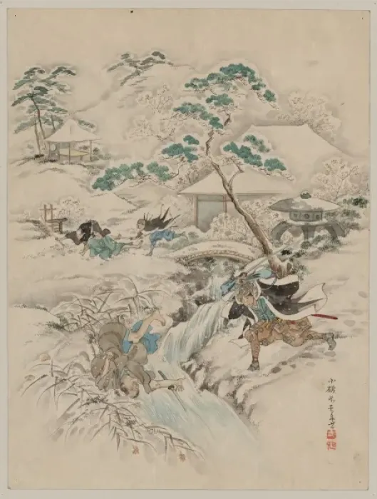 Framed Print : Juichidanme - act eleven of the Chushingura - searching Framed Print : Juichidanme - act eleven of the Chushingura - searching