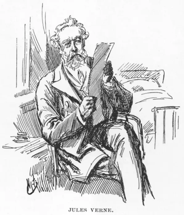 Framed Print : Jules Verne / Furniss Framed Print : Jules Verne / Furniss