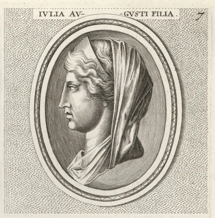 Framed Print : Julia, daughter of Roman emperor Augustus, 39 BC- 14 AD Framed Print : Julia, daughter of Roman emperor Augustus, 39 BC- 14 AD