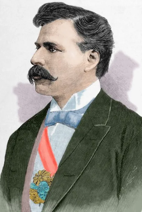 Framed Print : Julio Herrera Obes (1841-1912). Engraving. Colored Framed Print : Julio Herrera Obes (1841-1912). Engraving. Colored
