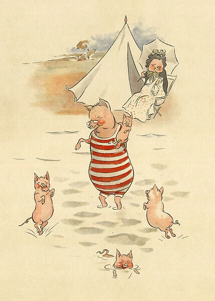 Jumbles by Lewis Baumer - Pigs on the Beach