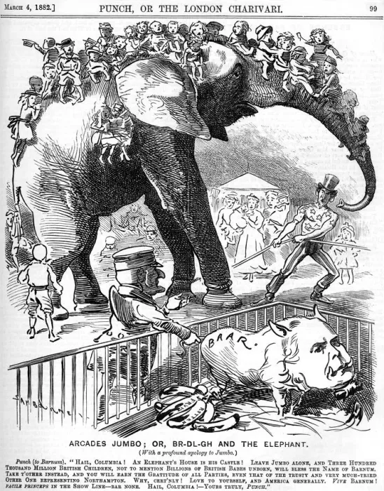 Framed Print : Jumbo the elephant versus Charles Bradlaugh Framed Print : Jumbo the elephant versus Charles Bradlaugh