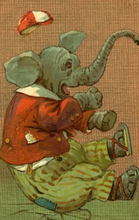 Framed Print : Jumbo slipping up by g h Thompson Framed Print : Jumbo slipping up by g h Thompson