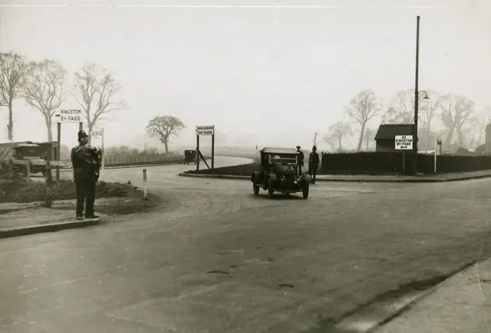 Framed Print : Junction at Kingston Hill and Robin Hood Gate, Richmond Framed Print : Junction at Kingston Hill and Robin Hood Gate, Richmond