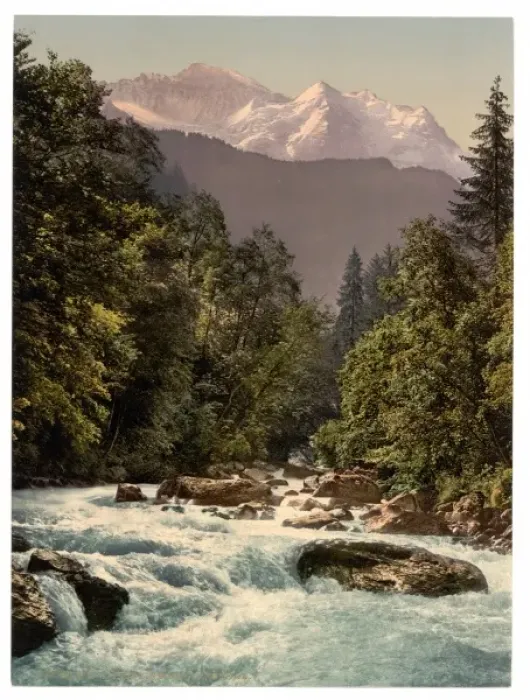 Framed Print : Jungfrau and Lutschine, Bernese Oberland, Switzerland Framed Print : Jungfrau and Lutschine, Bernese Oberland, Switzerland
