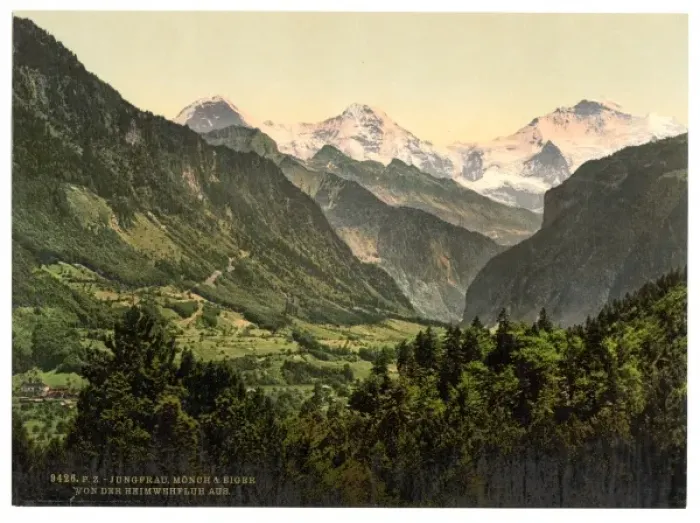 Framed Print : Jungfrau, Monch and Eiger, from Heimwehfluh, Bernese Oberlan Framed Print : Jungfrau, Monch and Eiger, from Heimwehfluh, Bernese Oberlan