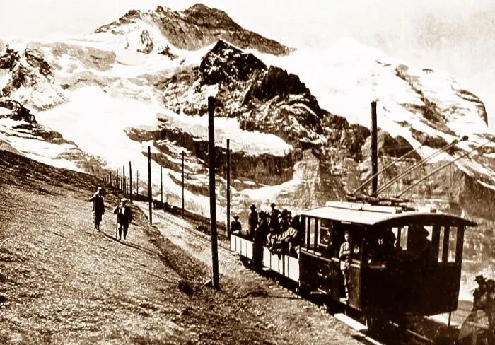 Framed Print : Jungfrau railway, Switzerland, early 1900s Framed Print : Jungfrau railway, Switzerland, early 1900s