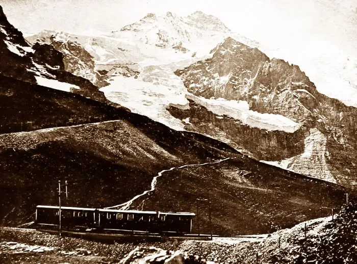 Framed Print : Jungfrau railway, Switzerland, early 1900s Framed Print : Jungfrau railway, Switzerland, early 1900s