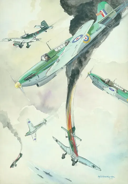 Framed Print : Junkers 87s attacked Framed Print : Junkers 87s attacked