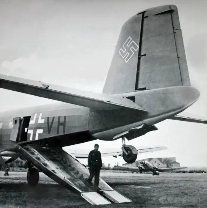 Framed Print : Junkers Ju 352A close up of tail and rear ramp Framed Print : Junkers Ju 352A close up of tail and rear ramp
