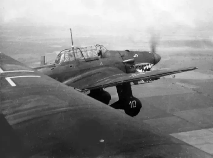 Framed Print : Junkers Ju 87B - Photographed from a companion Framed Print : Junkers Ju 87B - Photographed from a companion