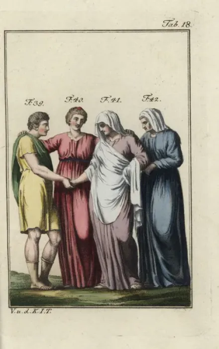 Framed Print : Juno, Roman goddess of marriage, with bride Framed Print : Juno, Roman goddess of marriage, with bride