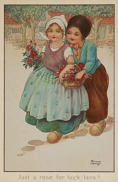 Just a Rose for Luck Lass! by Florence Hardy