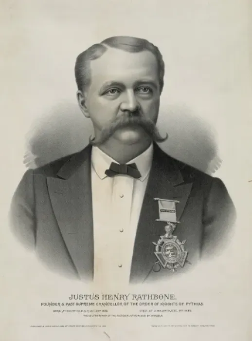 Framed Print : Justus Henry Rathbone, founder & past supreme chancellor of Framed Print : Justus Henry Rathbone, founder & past supreme chancellor of