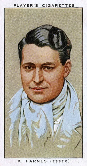 Framed Print : K Farnes, Essex County and Cambridge University cricketer Framed Print : K Farnes, Essex County and Cambridge University cricketer