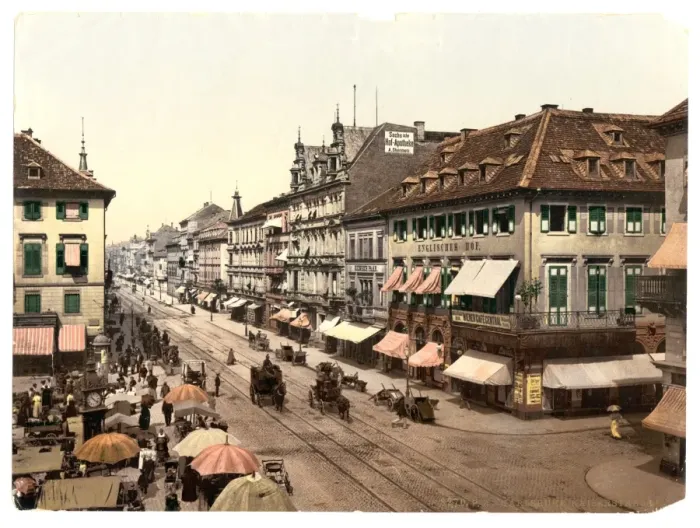 Framed Print : Kaiser Strasse, Karlsruhe, Baden, Germany Framed Print : Kaiser Strasse, Karlsruhe, Baden, Germany