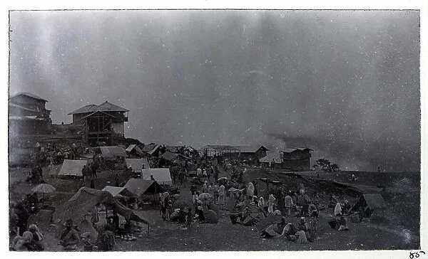 Kalimpong bazaar, West Bengal, India, from a fascinating album which reveals new details on a little-known campaign in which a British military force brushed aside Tibetan defences to capture Lhasa, in 1904