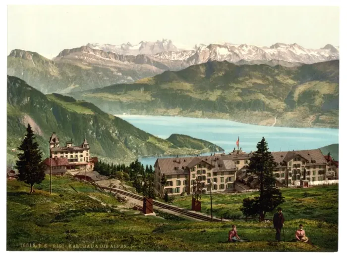Framed Print : Kaltbad and the Alps, Rigi, Switzerland Framed Print : Kaltbad and the Alps, Rigi, Switzerland