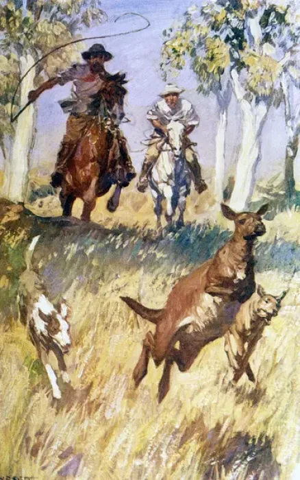 Framed Print : Kangaroo Hunt Framed Print : Kangaroo Hunt
