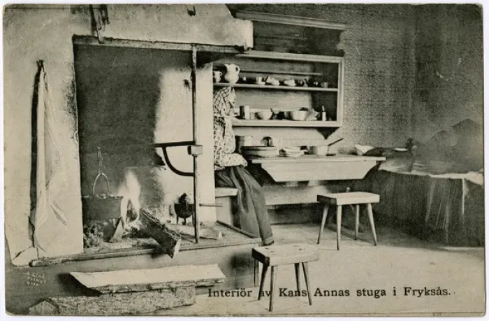 Framed Print : Kans Annas cottage interior - Fryksas, Dalarna, Sweden