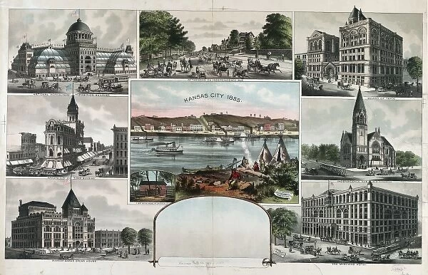 Kansas City in 1855 & 1887
