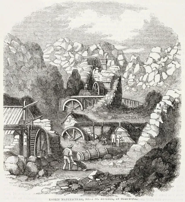 Framed Print : Kaolin manufacture of ceramics Framed Print : Kaolin manufacture of ceramics