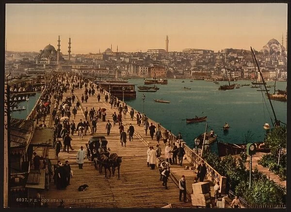 Kara-Keui (Galata) bridge, Constantinople, Turkey