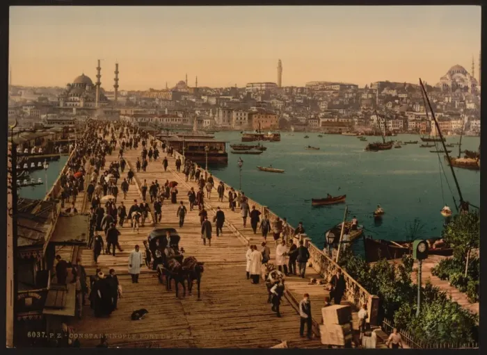 Framed Print : Kara-Keui (Galata) bridge, Constantinople, Turkey Framed Print : Kara-Keui (Galata) bridge, Constantinople, Turkey