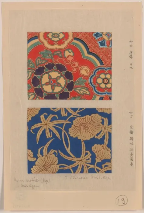 Framed Print : Kara nishiki (Chinese brocade) with red background Kinran (g Framed Print : Kara nishiki (Chinese brocade) with red background Kinran (g