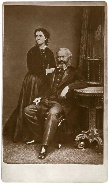 Karl Marx and his wife, Jenny (nee von Westphalen)