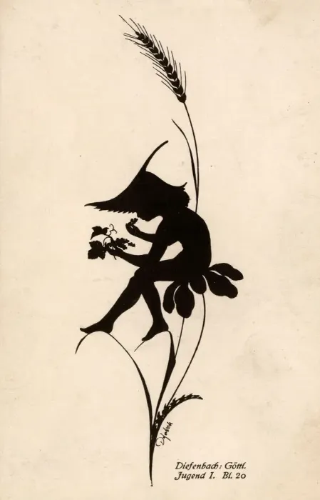 Framed Print : Karl Wilhelm Diefenbach silhouette from Divine Youth series Framed Print : Karl Wilhelm Diefenbach silhouette from Divine Youth series